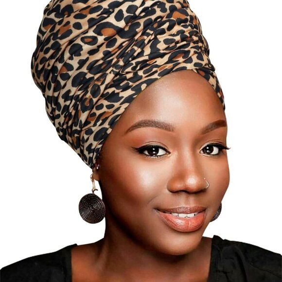 Head Wraps Turbans Stretch Jersey Knit Headwraps Wrap Scarf Turban Tie for Women - Picture 1 of 5